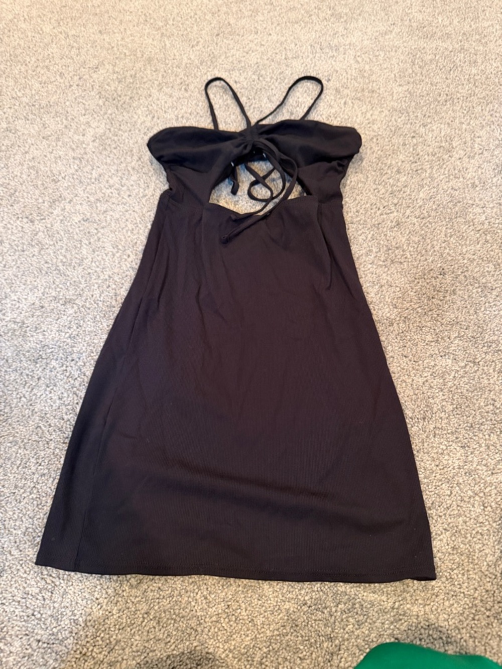 Maaji Black Mini Tie-Front Halter Dress